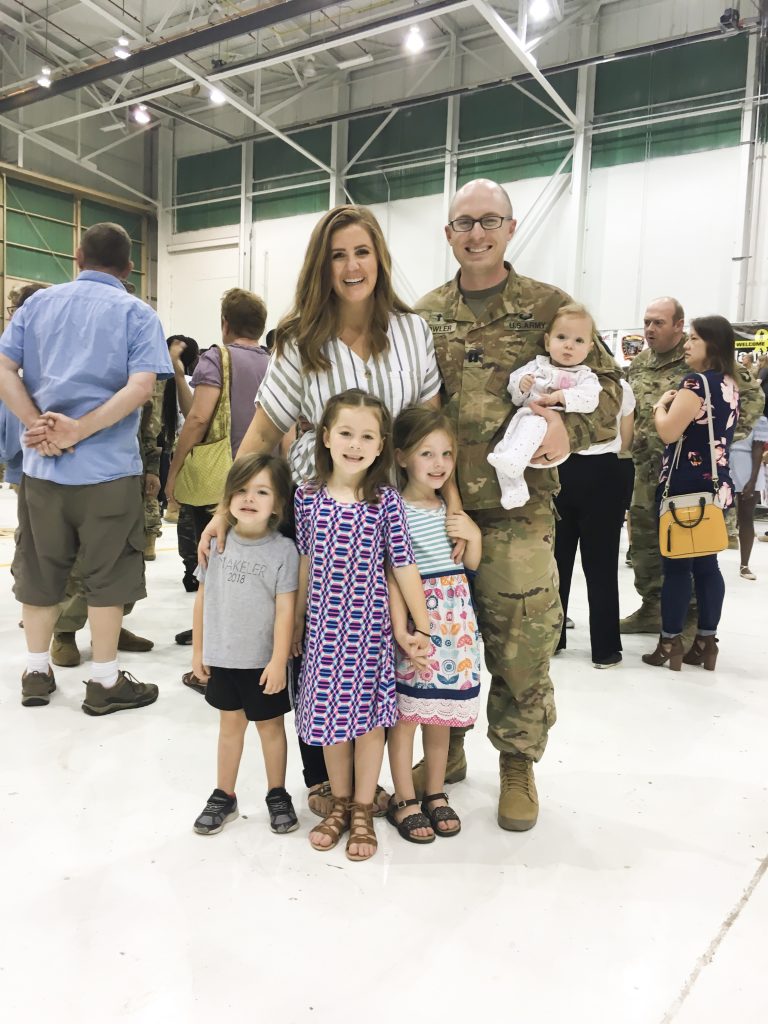 Military Deployment Homecoming Family Picture