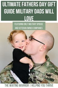 Military dad kissing baby's cheek